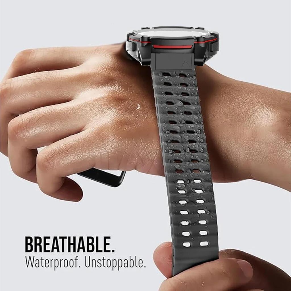 22 26MM Silicone WatchBand For Garmin Fenix 8 51MM 47mm 8E Enduro3 2 7X 7 6X 6 Pro 5X 5 Strap WristStrap Quick Release Bracelet
