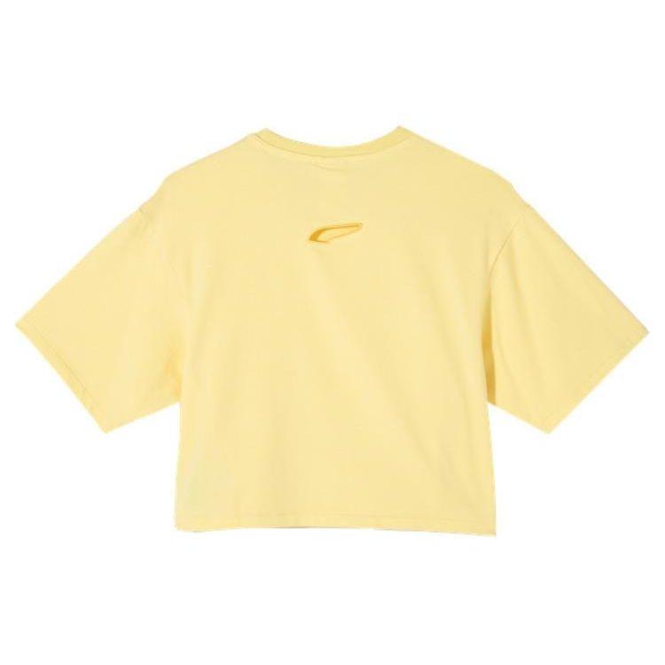 Puma Own The Spotlight Loose Breathable Pullover Round Neck Short Crop Dopamine Short Sleeve T-Shirt Women T-Shirts Yellow 628226-95