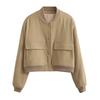 Womens Oversized Casual Jacket With Large Pockets Streetwear Style Lightweight Layering Outerwear In Multiple Solid Colors
