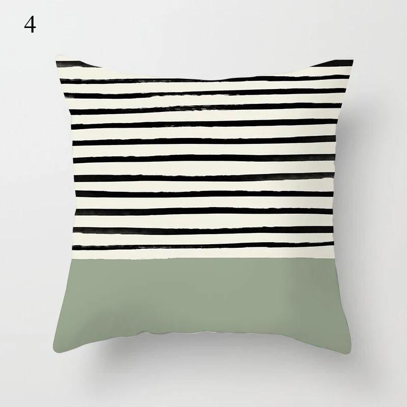 Exquisite Fresh Green Printing Pattern Cushion Cover for Home Living Room Sofa Decoration Pillow