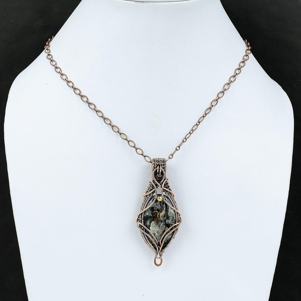Astrophyllite Copper Pendant Wire Wrapped Pendant Astrophyllite Gemstone Jewelry Handmade Pendant Copper Jewelry For Gift Wire Wrap Jewelry