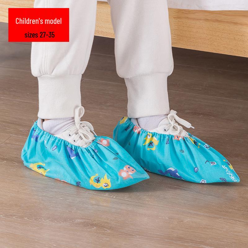Reusable, Breathable Cotton Shoe Covers - Washable, Thickened, Wear & Stain Resistant, Dust-Proof; Ideal for Students, Computer Rooms, Unisex