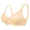 Ultra Thin Push-Up Bra for Women 36-46 Plus Size Underwire Lace Bralette Big Cup Solid Color