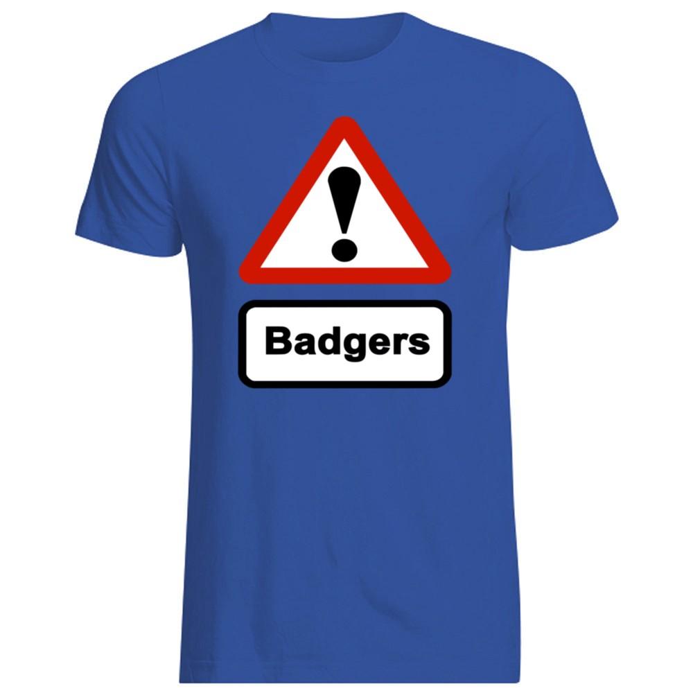 BADGERS T-SHIRT ALL SIZE + COL (Gildan Road Sign Wild Animals Furry Fox Badger) Unisex T-Shirt M
