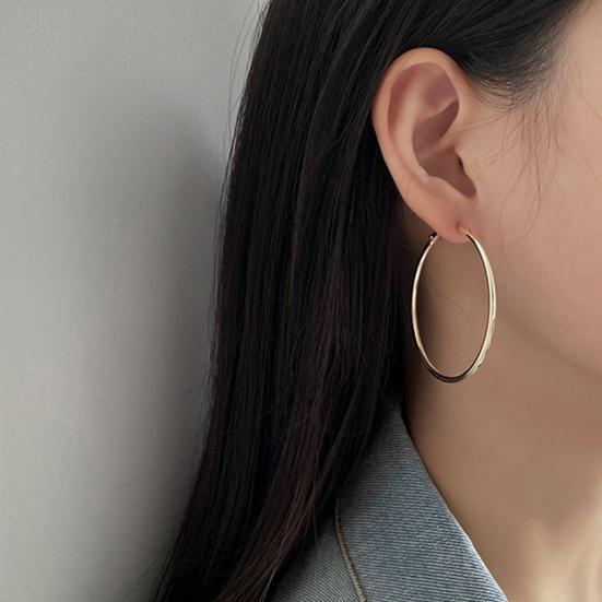 4 pary damskich kółek do uszu w różnych rozmiarach, polerowane galwanicznie, ozdoba do uszu, biżuteria, Lady Club Party, wiszący zestaw kolczyków