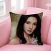 Popular Fashion Elegant Chinese Actress JJin Chen Cushion Cover Pillow Case Soft Friendly Fabric  Concealed Zipper
