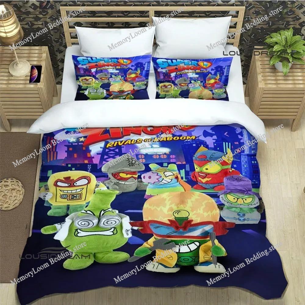 Cute Cartoon Super Zings Bedding Sets Exquisite Bed Supplies Set Duvet Cover Comforter Set Bedding Set Luxury Birthday Gift