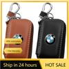 QMBR7 2025 Hots E60 1Pcs Leather Emblem Car Key Case Keychain Zipper Key Case Bag For BMW M M3 M5 M6 M2 E46 E90 E60 F10 F30 E39 E36 F2