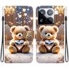 Etui Zwierzęce Lew Panda Skórzane Etui na Telefon Dla Xiaomi 15 Ultra 14 14T 13 13T 12T Pro 12 Lite 12X Portfel Klapka Karty Magnetyczne Etui
