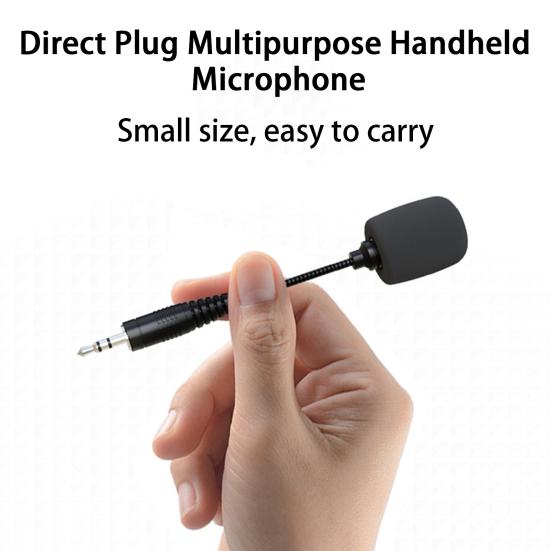 Mini Microphone Noise Reduction Sound Live Karaoke Microphone Mobile Computer Direct Plug Microphone Conference Supply