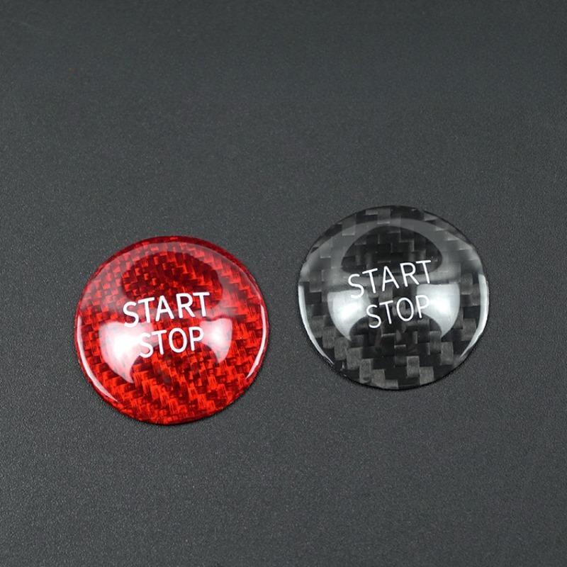 For Renault Megane 3 2 Clio 4 Car Captur Engine Start Stop Button Cover Real Carbon Fiber Sticker 2013 2014 2015 2016 2017 2018