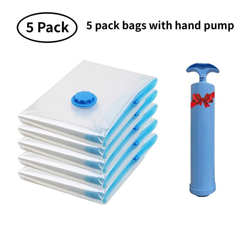 Bolsas de almacenamiento al vacío para guardar ropa, organizador, bolsa sellada al vacío, bolsas que ahorran espacio para almohadas, mantas, bolsas de viaje al vacío