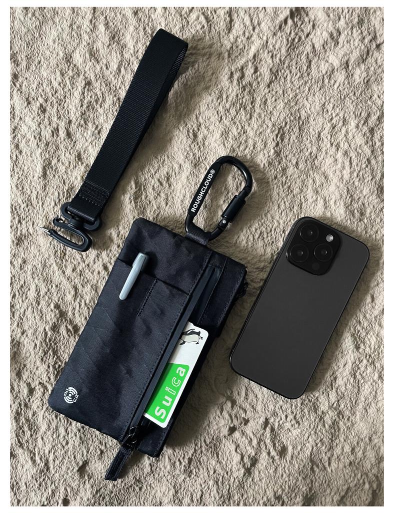 Minimalistisk Handväska RFID Stöldskyddad Kort Hållare X-Pac Vattentät Slitstark Nylon Herr Utomhus Resa Sport Plånbok med Klätterspänne