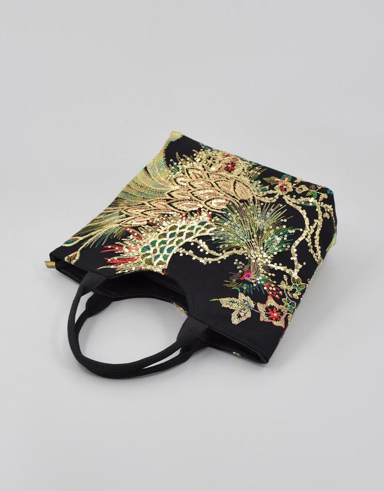 Yunnan Ethnic Sequin Embroidered Canvas Tote Bag