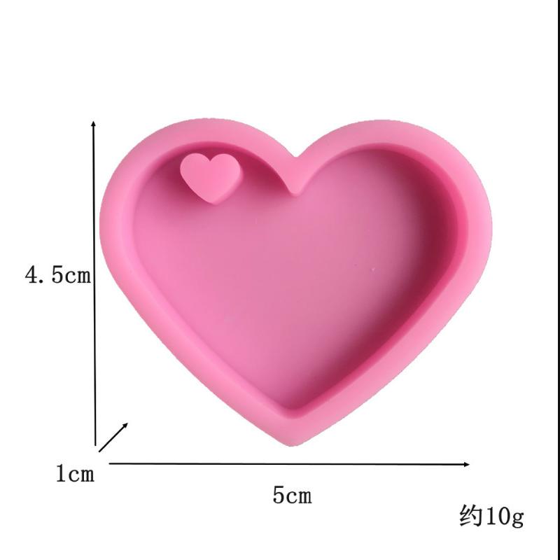 

1Pcs Heart Paw Keychain Silicone Mold Pink Resin Jewelry Casting Pendant Craft Easy Demold Smooth Surface Family Fun DIY