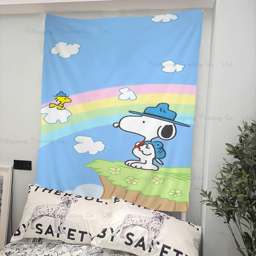 1pc Snoopy Colorful Tapestry Wall Hanging Bohemian Wall Tapestries Mandala Wall Art Decor