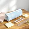 Rabbit Floral Polka-Dot Print Pencil Pouch Zipper Closure Stationery Storage Bag Pen Bag  Students