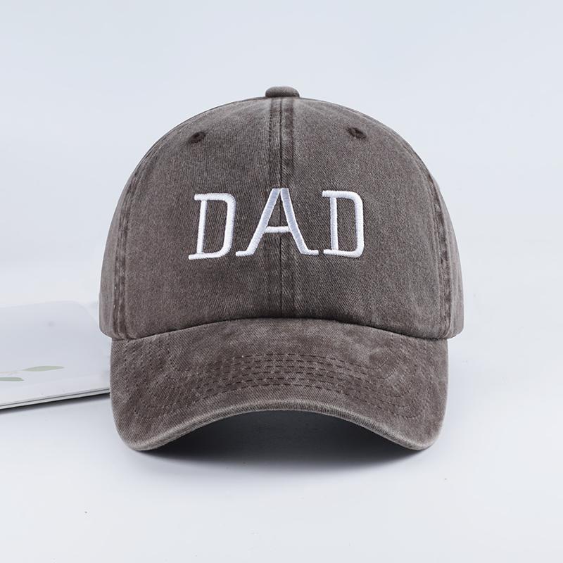 Mlfo “Dad” Embroidered Washed Baseball Cap Soft, Comfortable, Breathable Casual Family Outings Father'S Day Gift Dad Gift