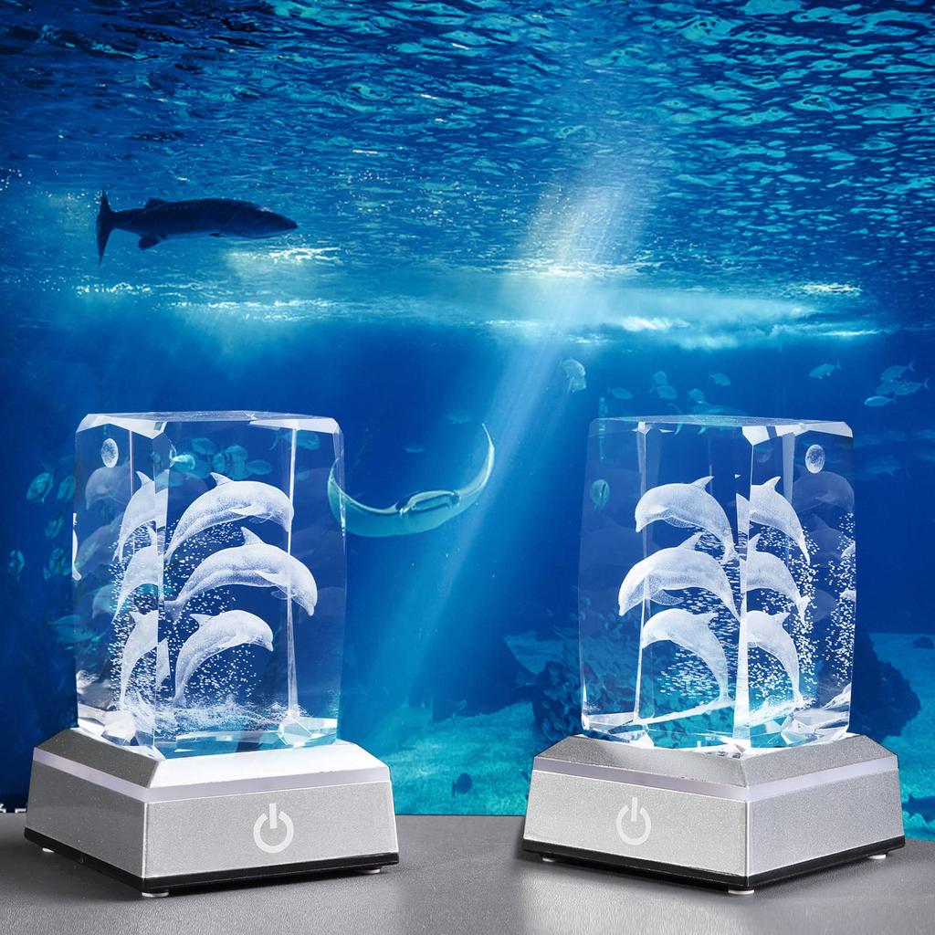 Popular Gift for Women, Wives, Girlfriends, and Husbands, Perfect for Birthdays, Wedding Anniversaries, and More. [Authentic] K9 Crystal Dolphin LED