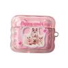 Hanfeng ins semi-transparent powder Meow Meow airpodsPro2 Apple earphone case 2nd generation wavy earphone case