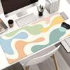 Abstract Wave Pattern Mouse Pad Anti-Slip Rubber Desk Pad Stitched Edge Gaming Keyboard Mat for Home Office Desktop Accessories