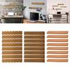 8Pcs Self Adhesive Corkboards for Wall, Long Cork Board Strips Frameless Cork Board Strips for Kitchen Office Display