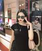 AWESOME STUDIO Side Slit One-Shoulder T-Shirt Black