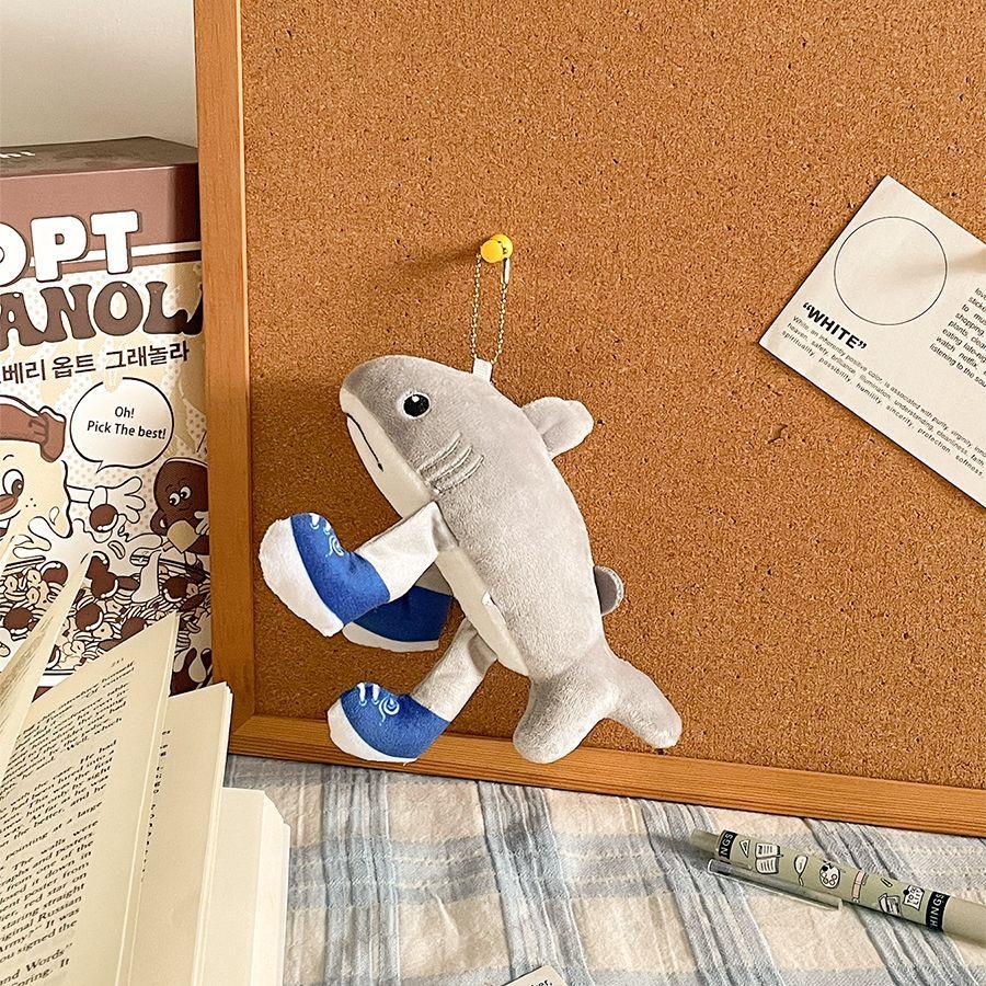 Bigfoot Shark Doll Shanhai Jing Doll Pendant Plush Toy Bag Hanging Ornament Wooden Stick Man Doll