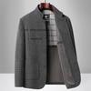 2025 Men's Trendy Stand Collar Jacket: Slim Fit Business Casual Suit for Spring and Autumn