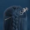 Viking Retro Winged Cat Moon Hairpin - European & Nordic Style Hair Accessory