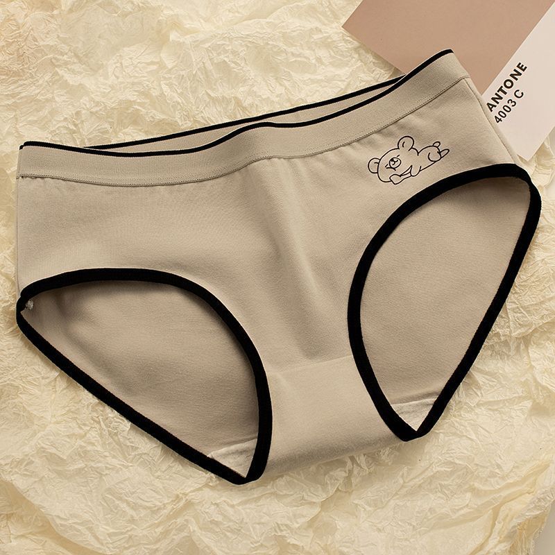 Bezešvé kalhotky do poloviny pasu pro ženy Pohodlné kalhotky Dámské antibakteriální prodyšné spodní prádlo pro ženy