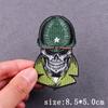 Punk Skull Embroidered Patches For Clothing Hip Hop Patch Iron On Patches For Clothes Grim Reaper Embroidery Patch Stripe Badges