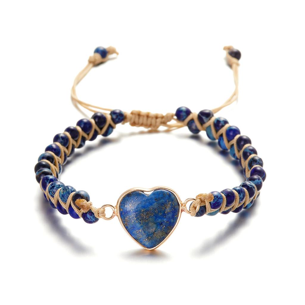 Heart Shaped Stone Wrap Bracelet For Travel And Gift Giving