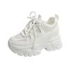 Fashion Ladies Shoes 2024 Brand Lace-up Women's Vulcanize Shoes Fashion Metal Decoration Ladies Casual Shoes New Mesh Platform Sneakers