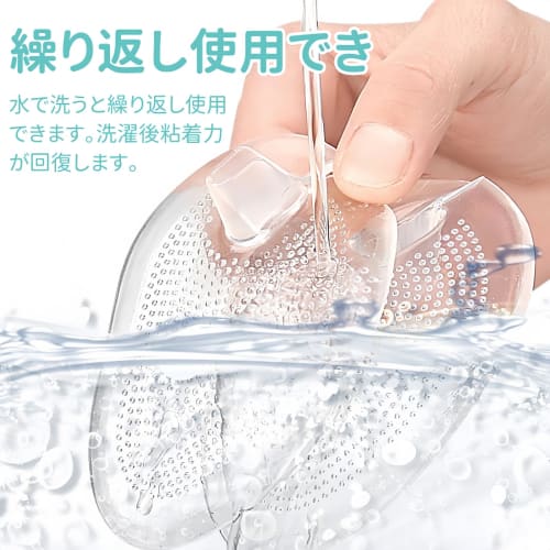 MANJIAMEI Toe Covers, Sandal Insoles, 3-Pair Set, Protects Toes, Prevents Slippage, Shock Absorption, Transparent, Unisex