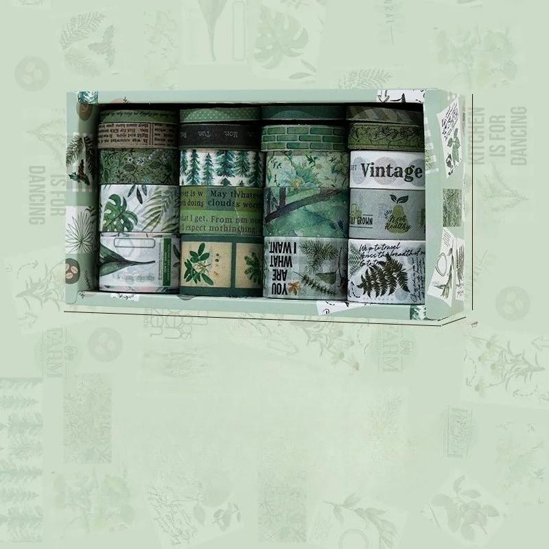 

20Rolls Vintage Plants Pattern Washi Tapes Masking Tapes Decorative Adhesive For DIY Crafts, Art Gift Wrapping, Scrapbooking Sup