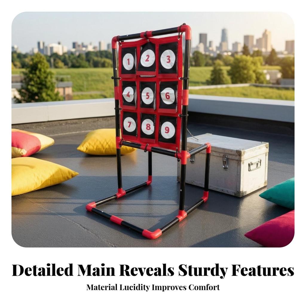 Target Throwing Game with Storage Bag Outdoor Set Foldable for School