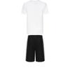 Adidas Taekwondo Round Neck Simple Pullover Short Sleeve T-Shirt Comfortable Fashion Striped Shorts Casual Sports Suit ADICLTS24CTKP-WG+S21ATMSH2T-BW