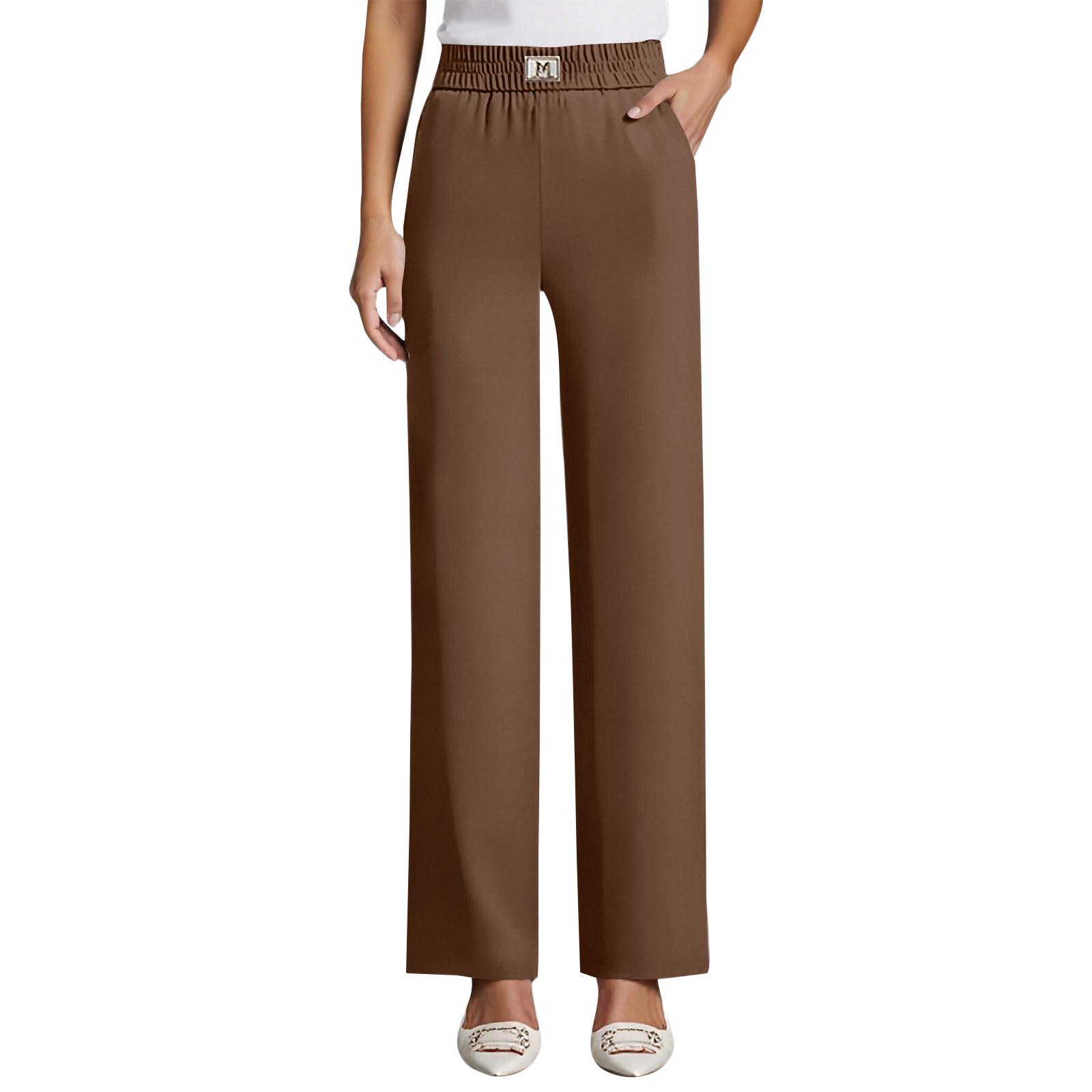 

Women s Fashion Solid Color Pocket Perfect High Waist Stretch Pants L