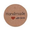100pcs With String Gift Tags Brown Kraft Paper Tags Price Tag Handmade Hang Label  Home Made Crafts