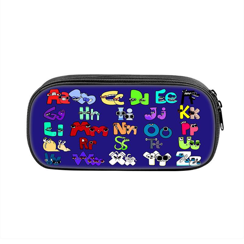 Game Alphabet Lore Cases Fun Cartoon Anime Pen Box Bag for Student Big Capacity School Supplies Zipper Pencilcases