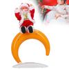 Christmas Santa Doll Electric Dancing Xmas Claus Table Ornaments Decor with Moon Base for