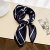 Women S Plaid Printed Silk Like Square Scarf For Sun Protection