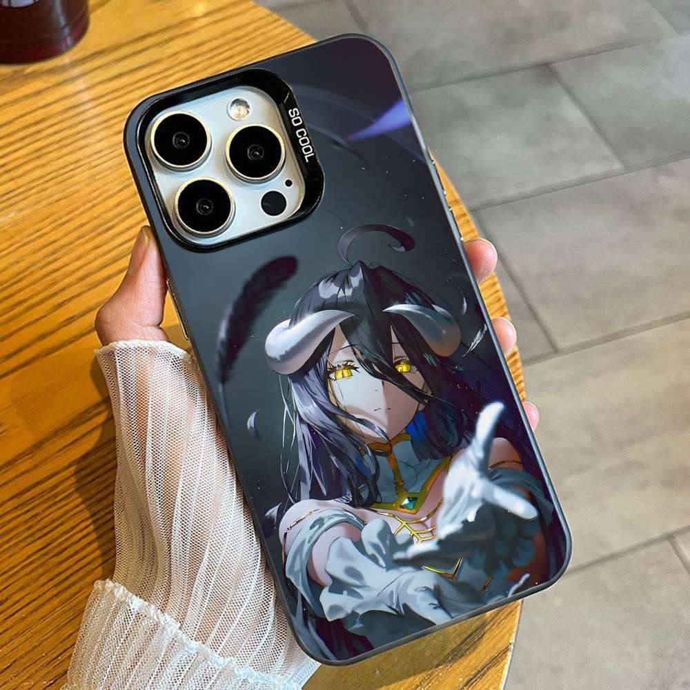 Etui Na Telefon Ainz O-Overlord Królowa Albedo Dla iPhone 16 17 15 14 12 13 Pro Max Czarny Cukierkowa Matowa Odporna Na Wstrząsy Pokrowiec