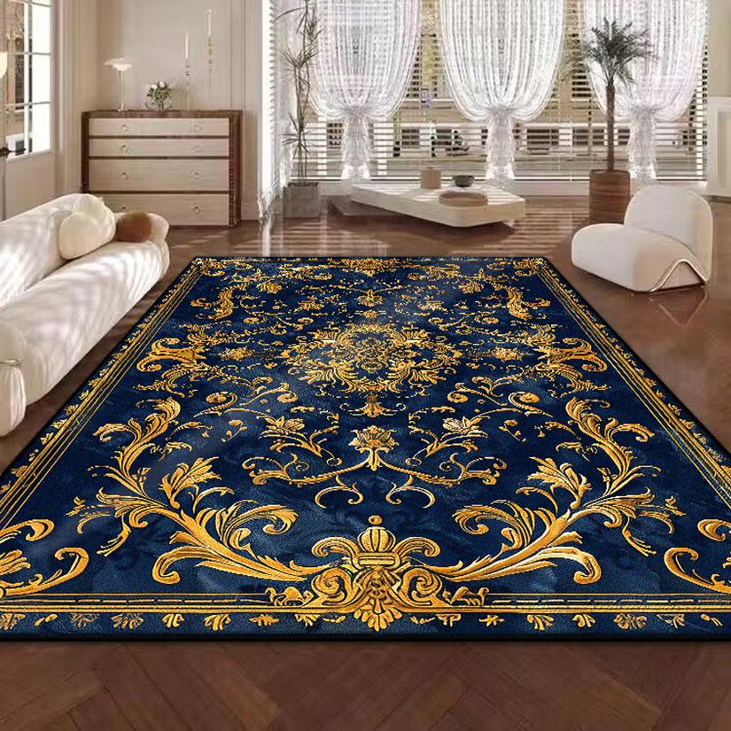 Europäisches Blumendesign Dekoration Zuhause Wohnzimmer Teppich Rutschfest Mädchenzimmer Dekor Schlafzimmer Teppich Weiche Sofa Tischmatte Leicht zu Reinigen