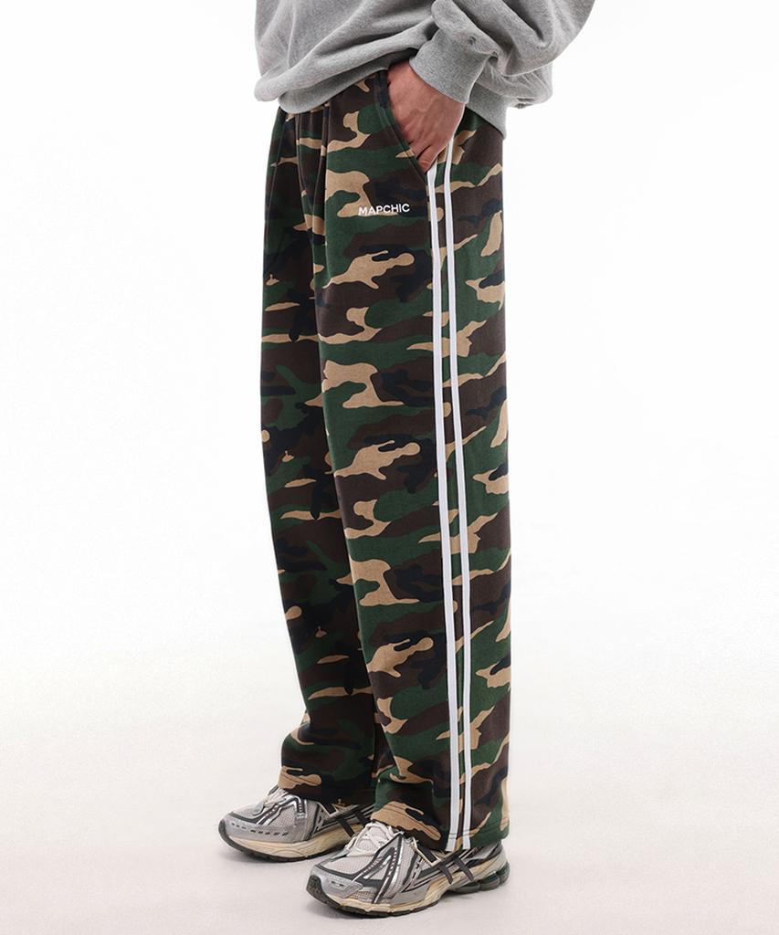 Maebsikeu One-Pleat Track Wide Sweatpants_Camo