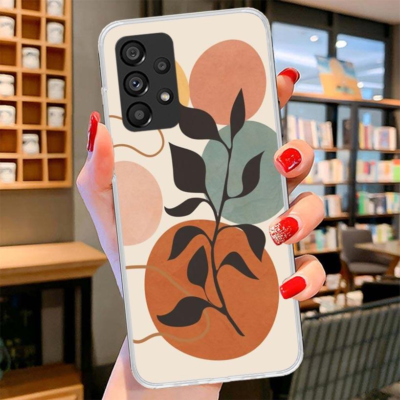 Abstract Women Face Line Phone Case For Samsung Galaxy A17 A37 A57 A16 A26 A36 A56 A15 A25 A35 A55 A14 A24 A34 A54 A13 A23 A33 A