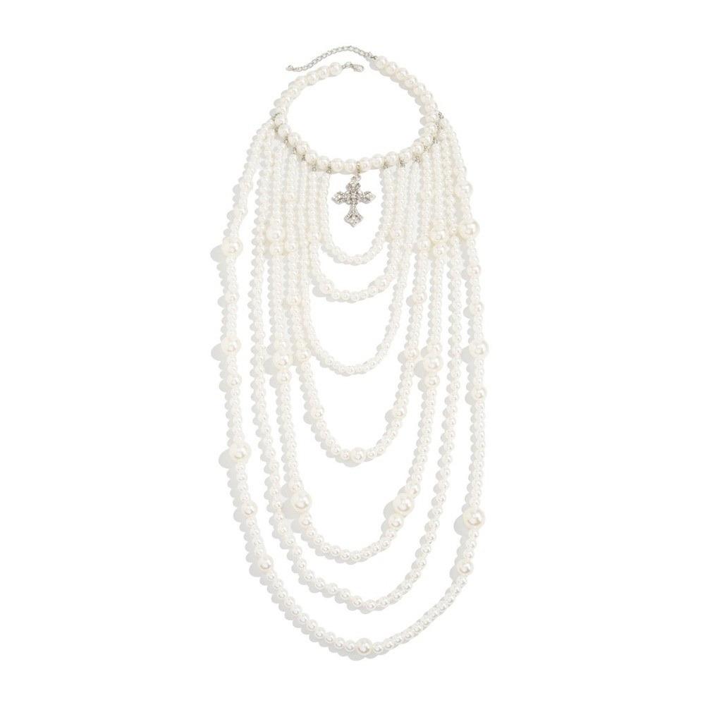 Fringe Sweater Chain Retro Decorative Necklace NEW Long Bead Chain Necklace  Unisex Accessory