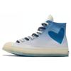 1970s Chuck Taylor All Star Abrasion Resistant Height Increasing High Top Canvas Shoes Unisex Blue A03747C