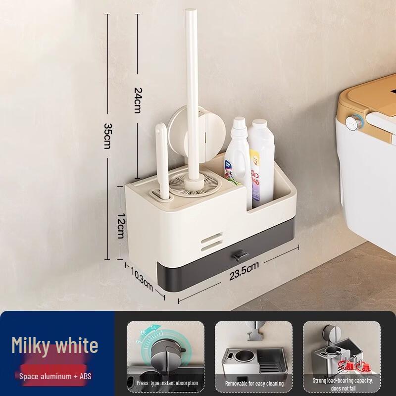 cmaos Wall-Mounted Suction Cup Toilet Brush